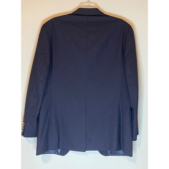 Chaps Ralph Lauren Navy Blue Wool Blazer Gold Buttons Men's Classic‎ 42/XL EUC - Picture 7 of 10